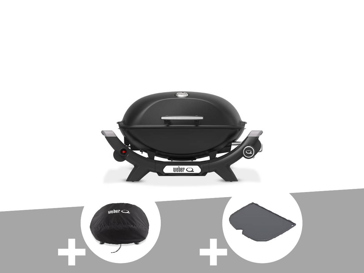 Weber - Barbecue à gaz Q 2100N noir + Housse + Plancha (1/2) - Weber - Image 1