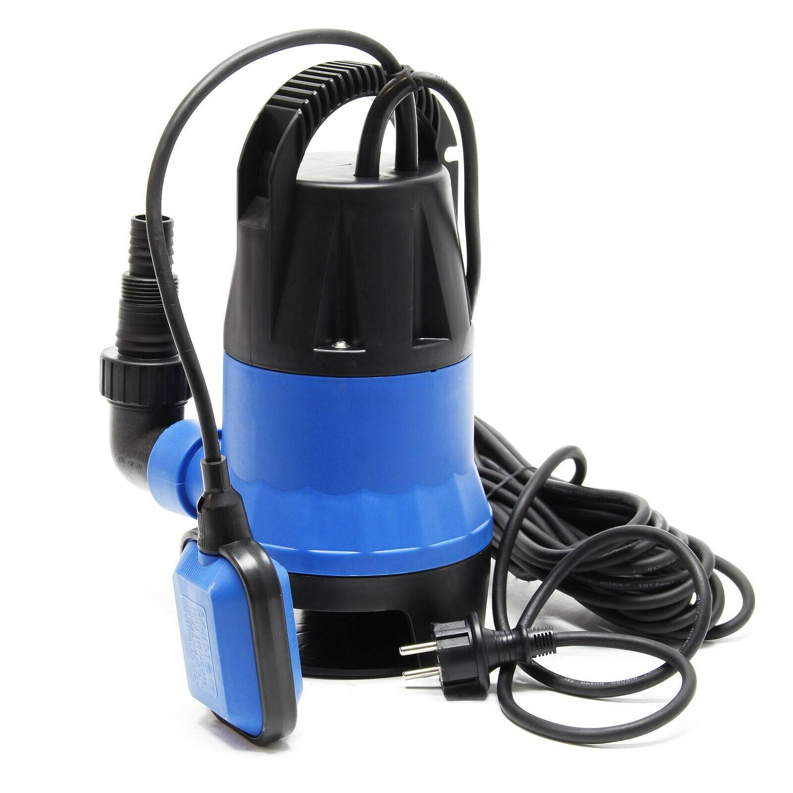 Helloshop26 - Pompe submersible eaux usées 550 watts 10500l/h jardin puits drainage évacuation bleu - Image 2