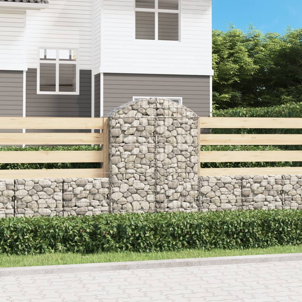 Vidaxl - Panier de gabions arqué 100x50x140/160 cm Fer galvanisé vidaXL 153437 - Image 1