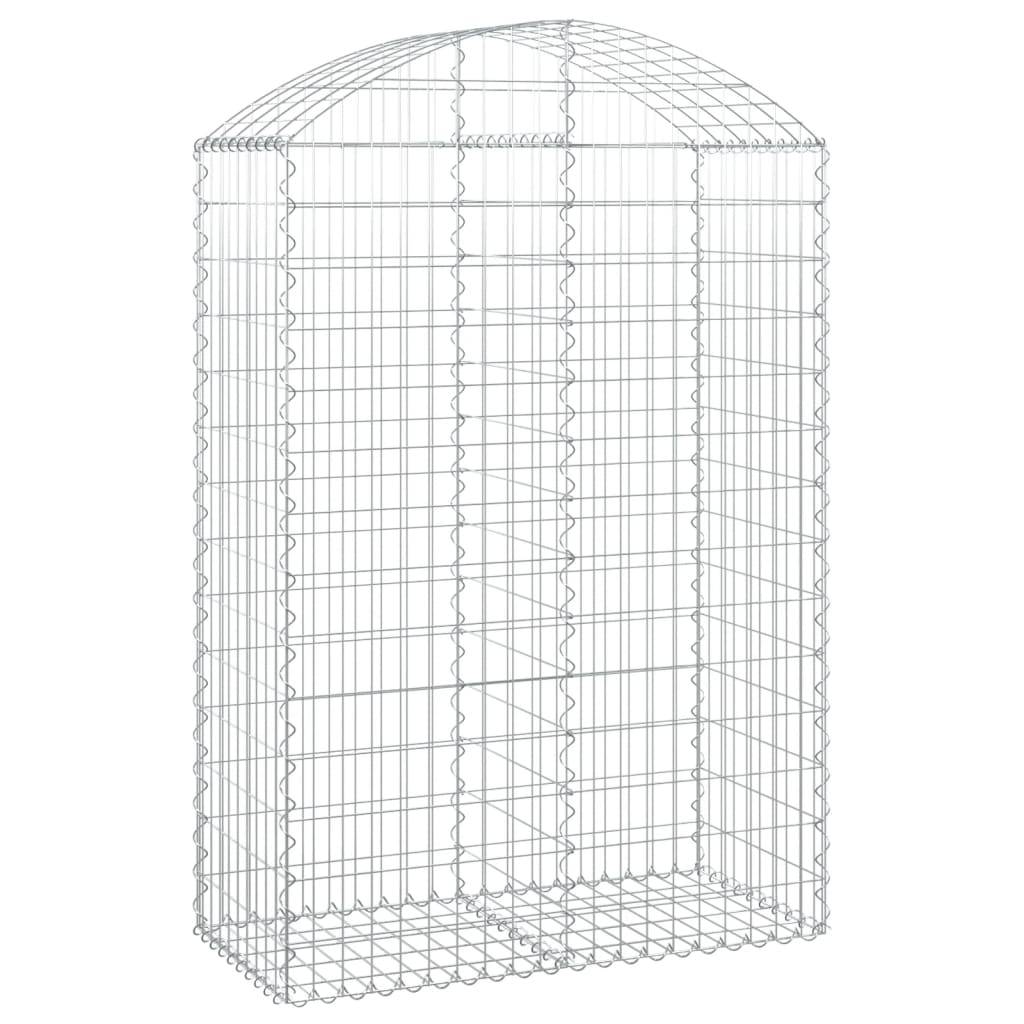 Vidaxl - Panier de gabions arqué 100x50x140/160 cm Fer galvanisé vidaXL 153437 - Image 2
