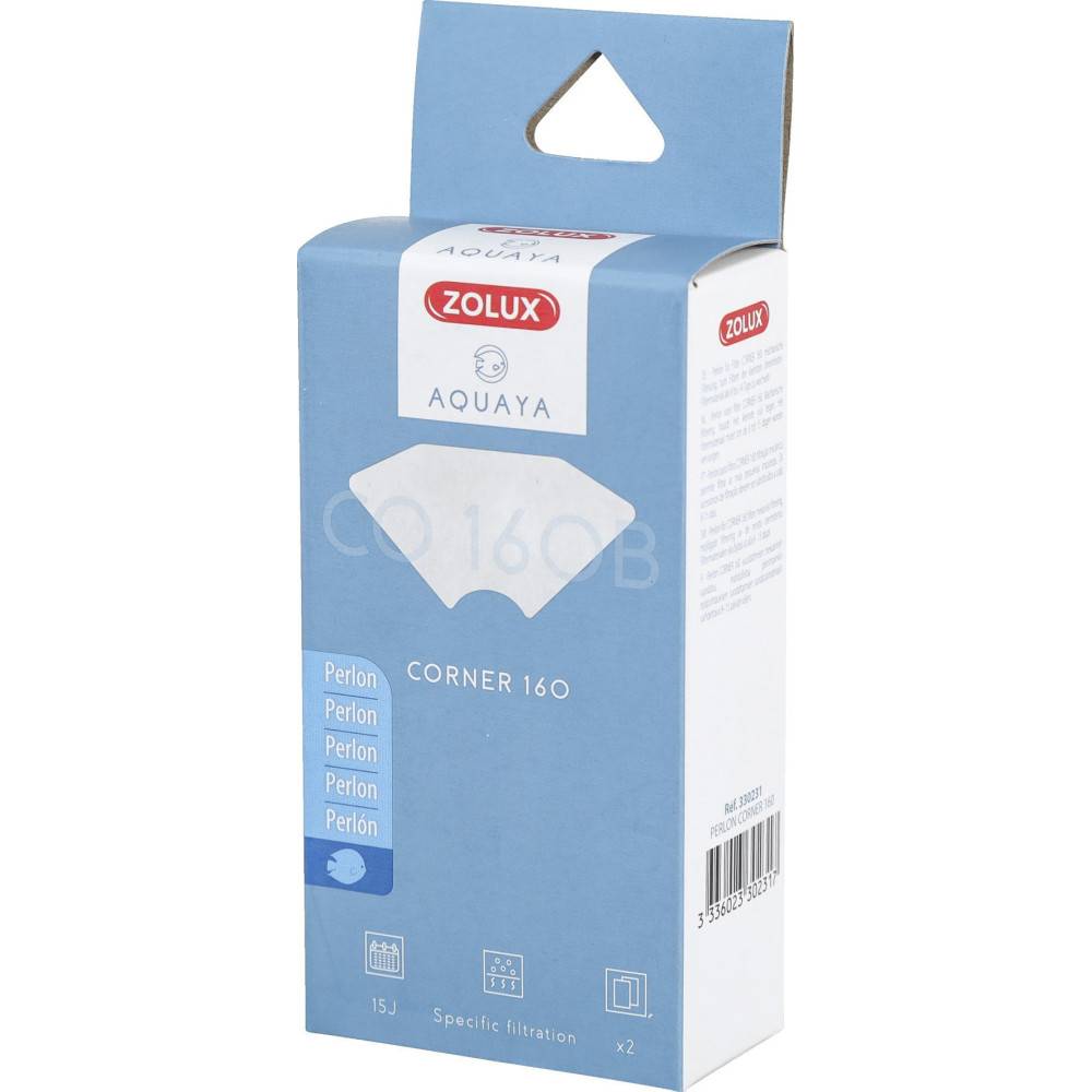 Zolux - Filtre pour pompe corner 160, filtre CO 160 B perlon x 2. pour aquarium. - Image 2