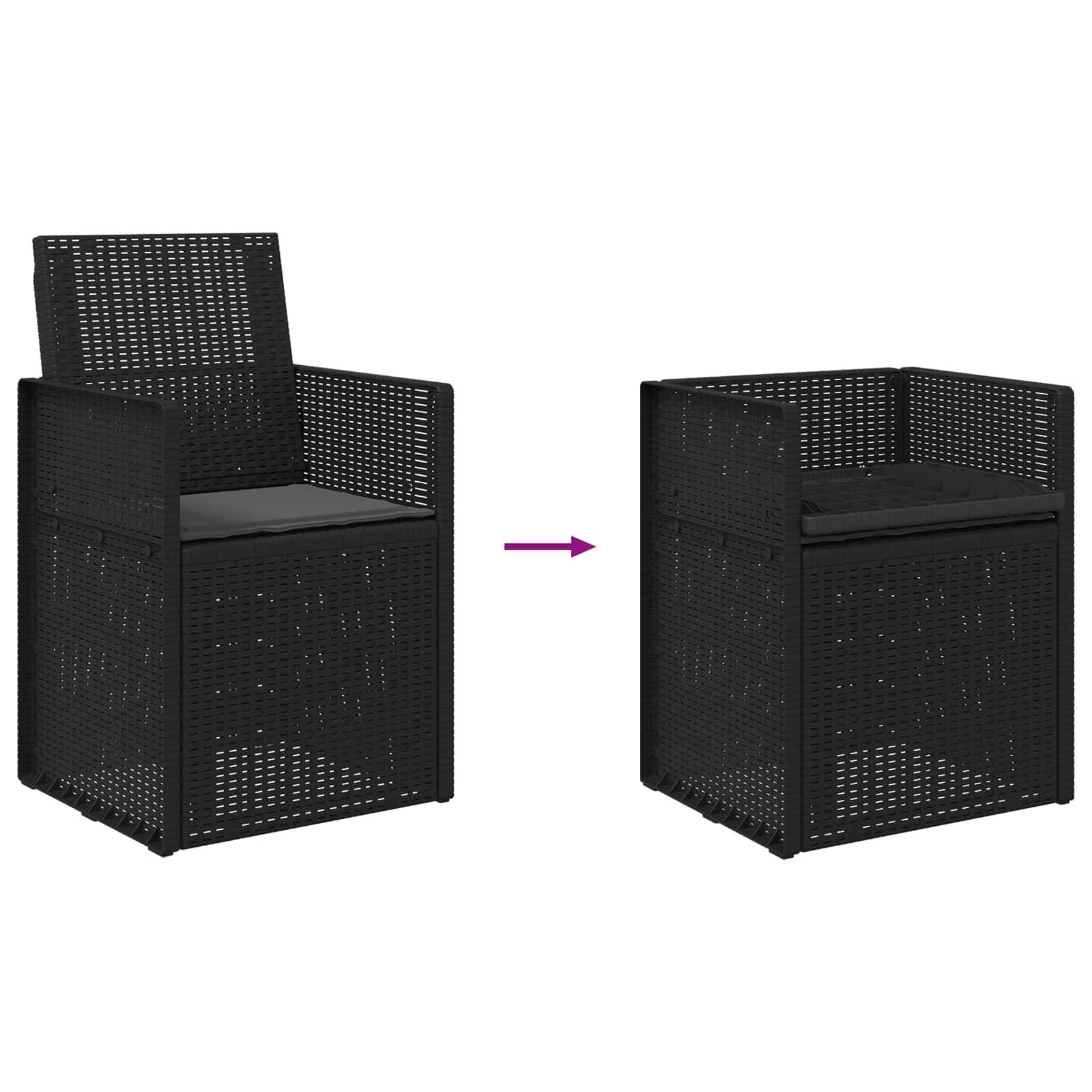 PANGIVO - Chaises de jardin polypropylène anthracite 53 x 47 x 88.5 cm, Poids:18.2kg - PANGIVO - Image 9