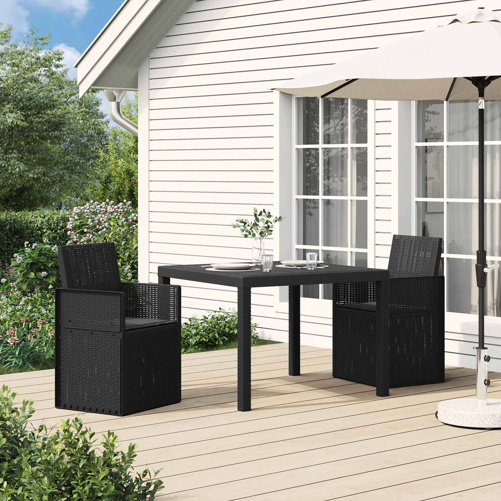 PANGIVO - Chaises de jardin polypropylène anthracite 53 x 47 x 88.5 cm, Poids:18.2kg - PANGIVO