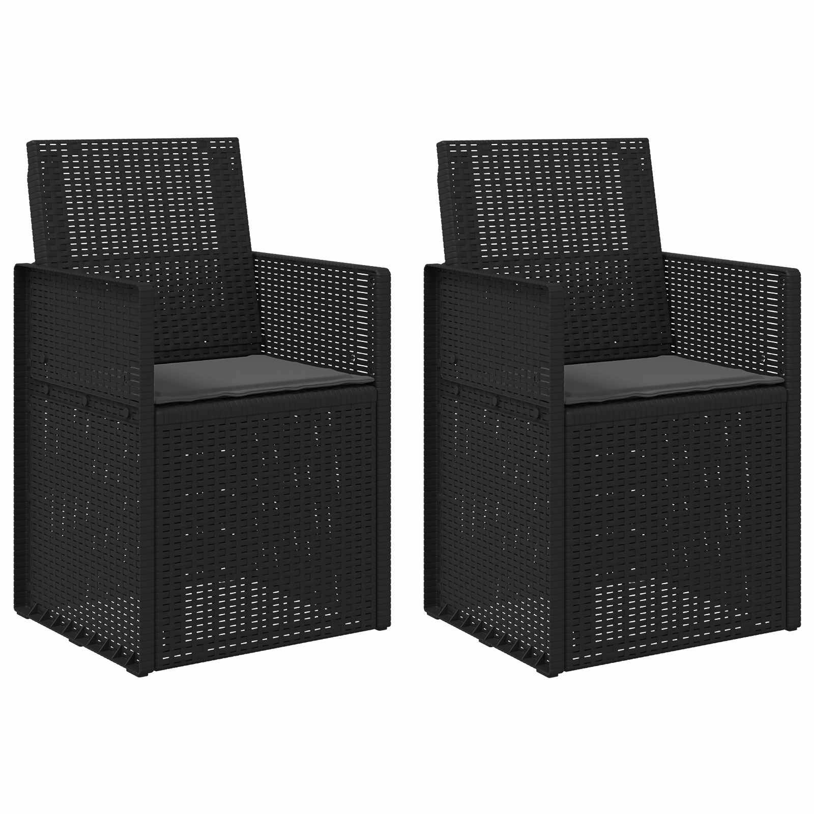 PANGIVO - Chaises de jardin polypropylène anthracite 53 x 47 x 88.5 cm, Poids:18.2kg - PANGIVO - Image 2