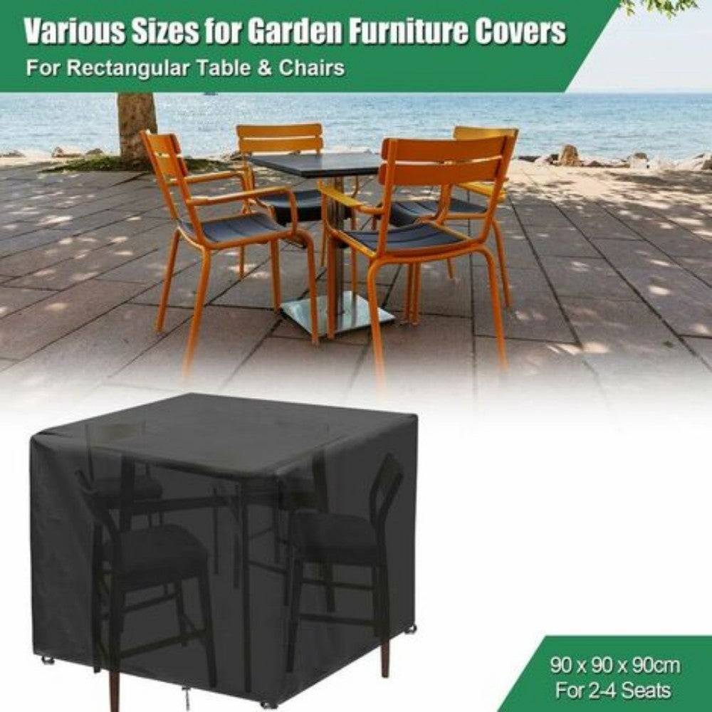 IntiMeg - Housse Table de Jardin Carrée, Anti-UV,Oxford Tissu Housse de Table Chaise Meubles de Jardin Extérieure (90x90x90cm) IntiMeg - Image 3