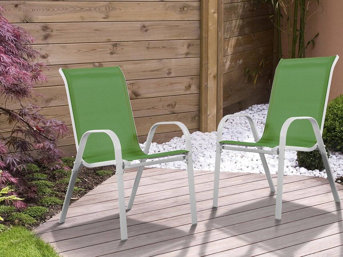 Habitat Et Jardin - Fauteuil Jardin Textilène "cordoba" - Phoenix - Vert - Lot De 2 -habitat Et Jardin - Image 2