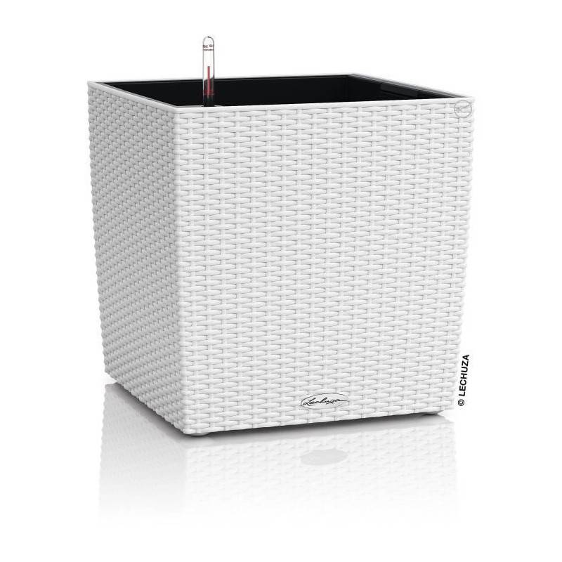Lechuza - Pot De Fleur Lechuza Cube Cottage 50 - Kit Complet, Blanc - Plastique - 14 L - 49 X 49 X 49,5 Cm - Image 1
