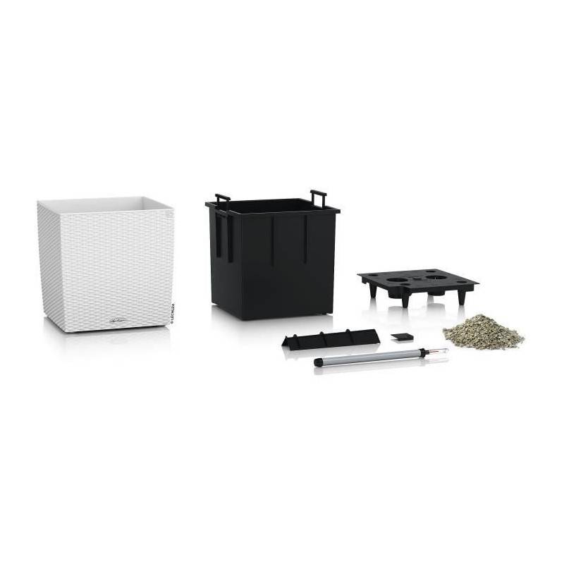 Lechuza - Pot De Fleur Lechuza Cube Cottage 50 - Kit Complet, Blanc - Plastique - 14 L - 49 X 49 X 49,5 Cm - Image 2