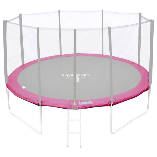 Happy Garden - Matelas de protection réversible pour trampoline Ø370cm PERTH - gris/rose - HAPPY GARDEN - Image 6