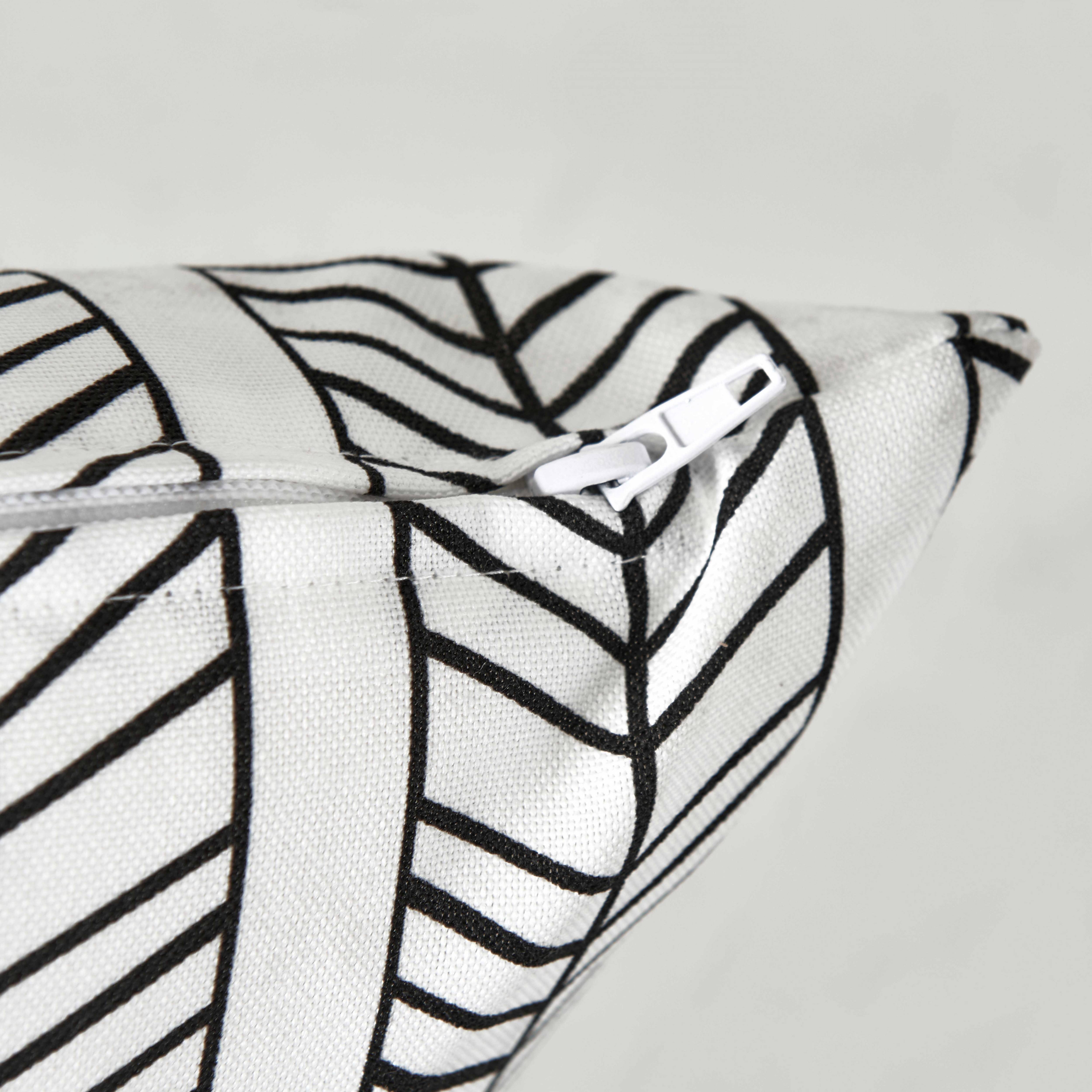 Oviala - Lot de 2 petits coussins polyester blanc 40 x 20 x 8 cm Ica - Oviala - Image 3