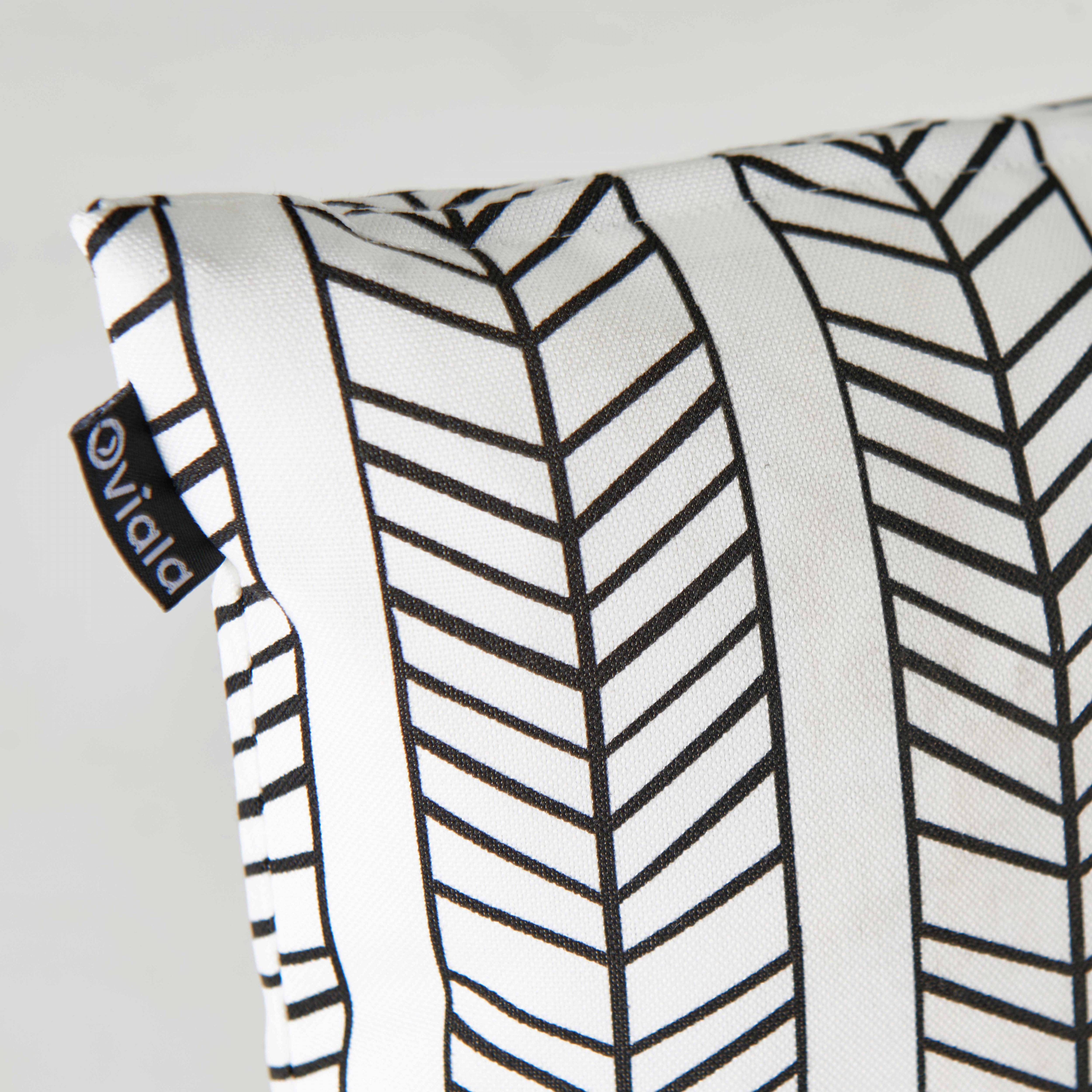 Oviala - Lot de 2 petits coussins polyester blanc 40 x 20 x 8 cm Ica - Oviala - Image 2