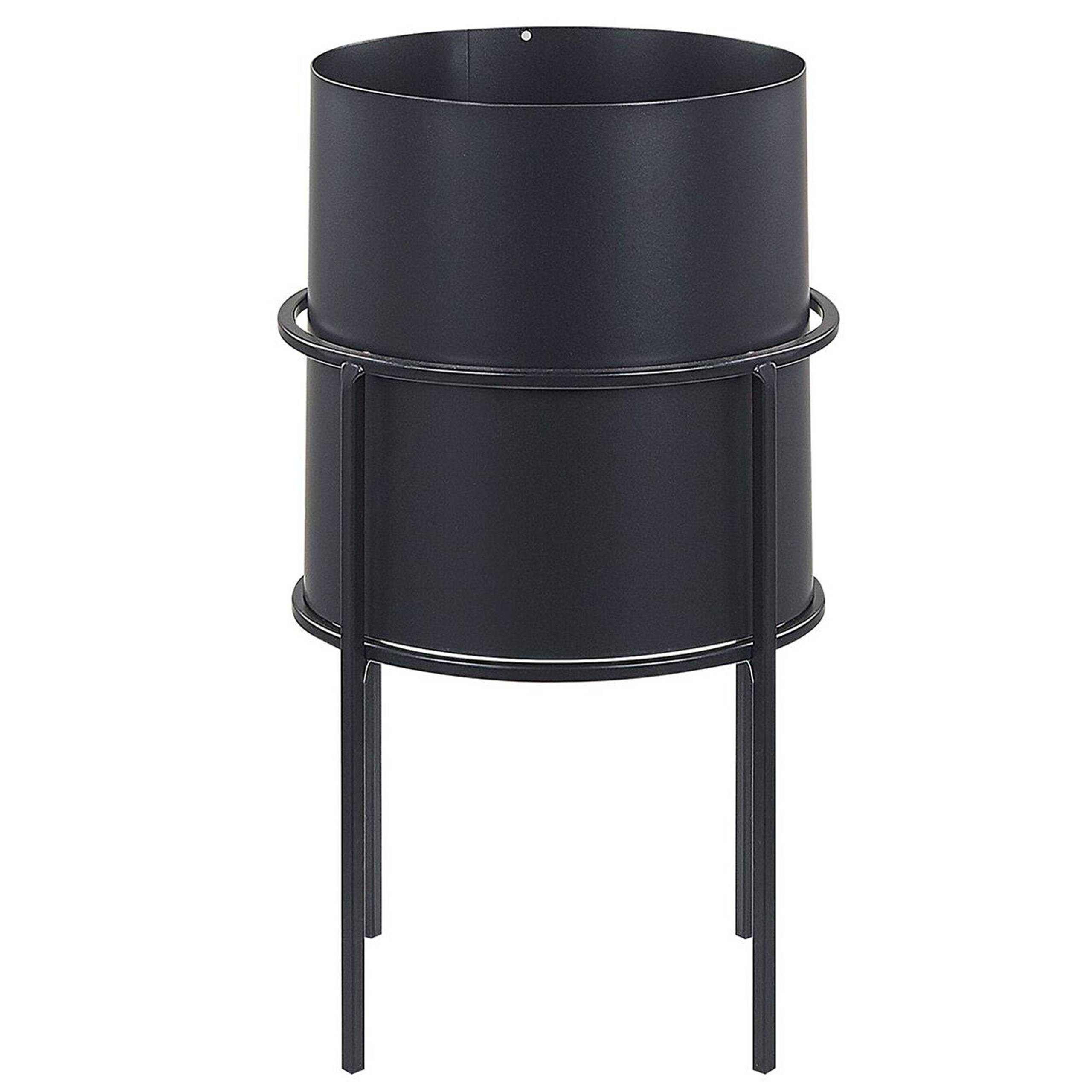 Beliani - Cache-pot d'extérieur Métal Noir MILEA - Beliani - Image 2