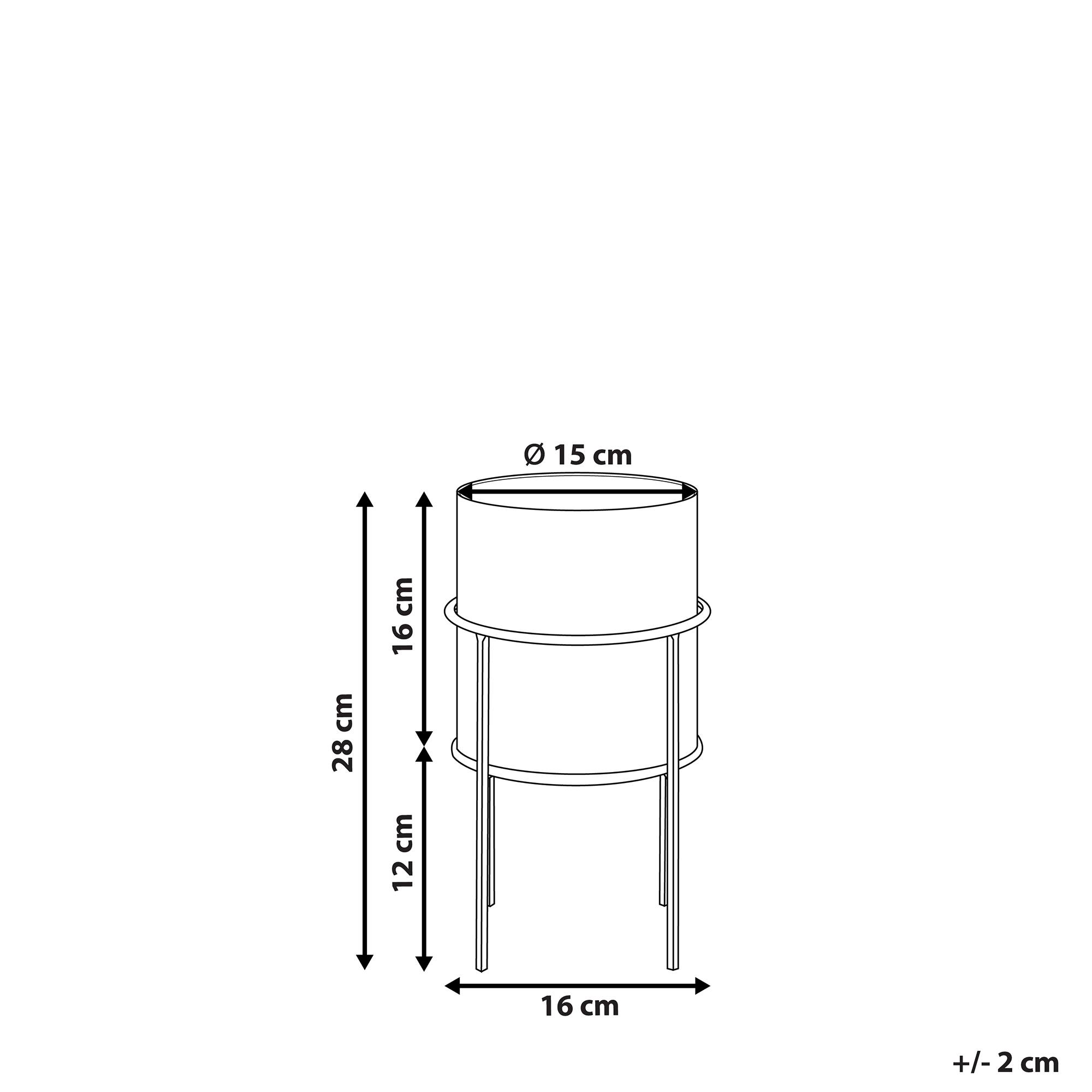 Beliani - Cache-pot d'extérieur Métal Noir MILEA - Beliani - Image 3