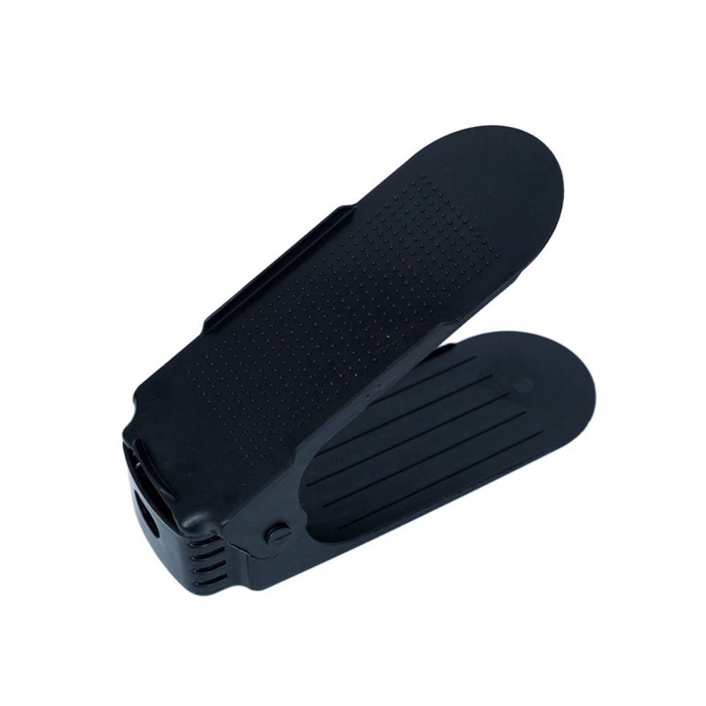 Étagère à chaussures réglable en plastique noir - IntiMeg - Image 1