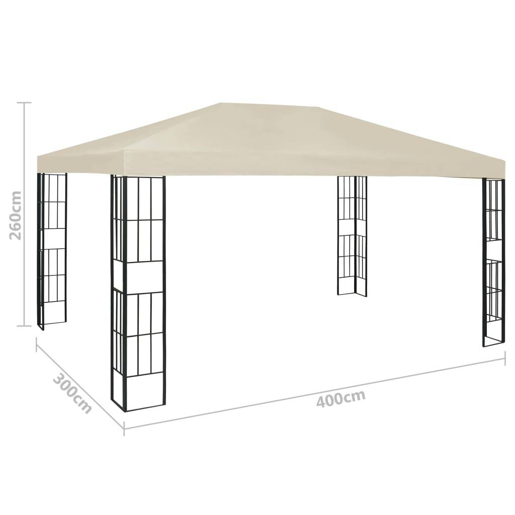 Vidaxl - Tonnelle 3x4 m Crème 12 m² vidaXL 47982 - Image 5