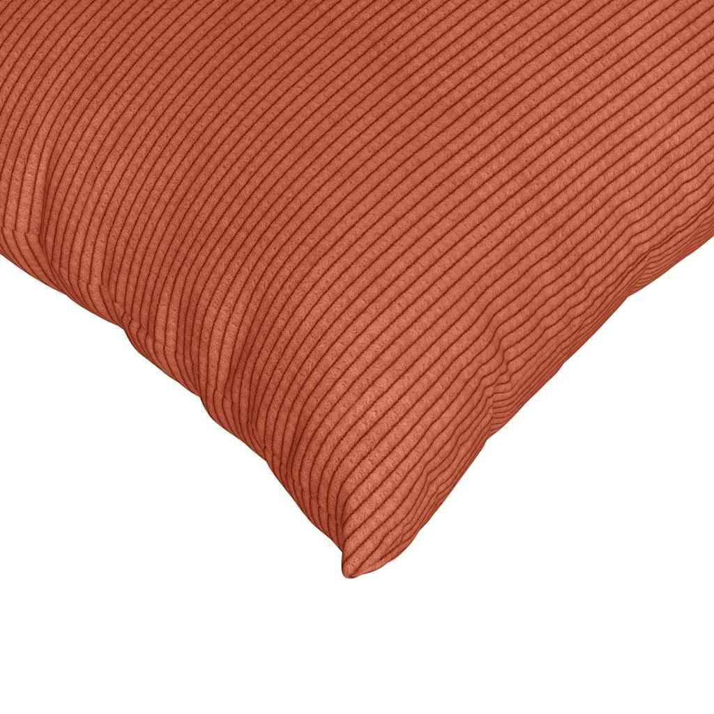 Set de 2 Coussins pour Canapé Velours Côtelé Housses à Zip pour Décoration Salon Rouge Orange 80x80 cm – ComfortXL Outdoor Living - Image 7