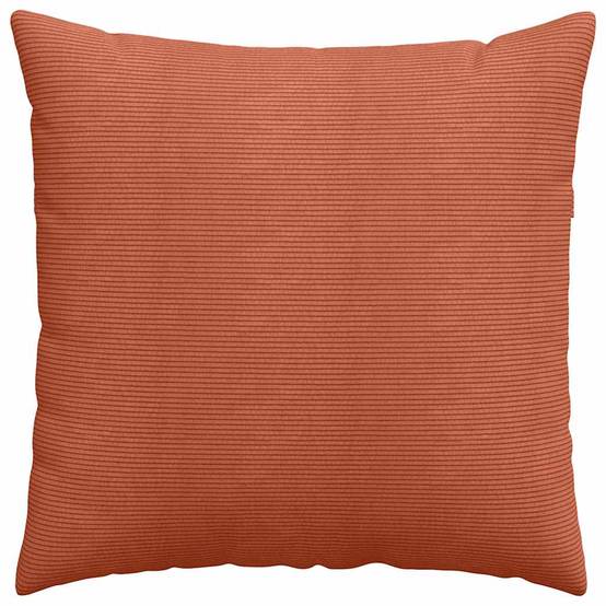 Set de 2 Coussins pour Canapé Velours Côtelé Housses à Zip pour Décoration Salon Rouge Orange 80x80 cm – ComfortXL Outdoor Living - Image 6