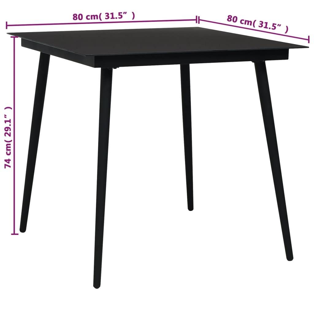Vidaxl - Ensemble à manger d'extérieur 5pcs Corde en coton et acier Noir vidaXL 48569 - Image 3