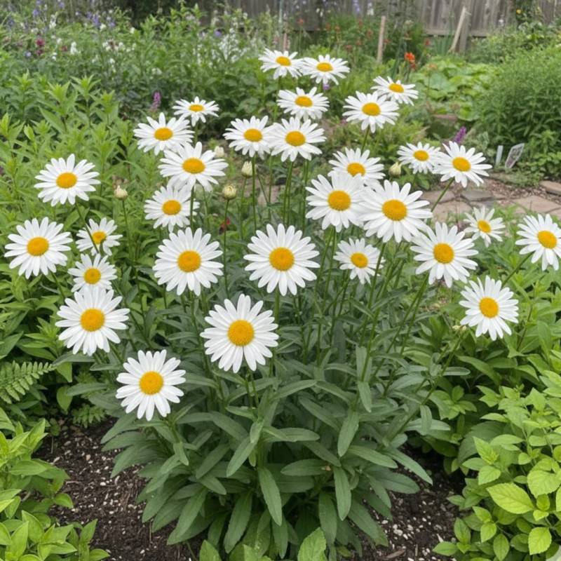 Marguerite d'été Becky à fleurs Blanche/Jaune - feuillage Caduc - Godet - 5/20 cm - Image 1