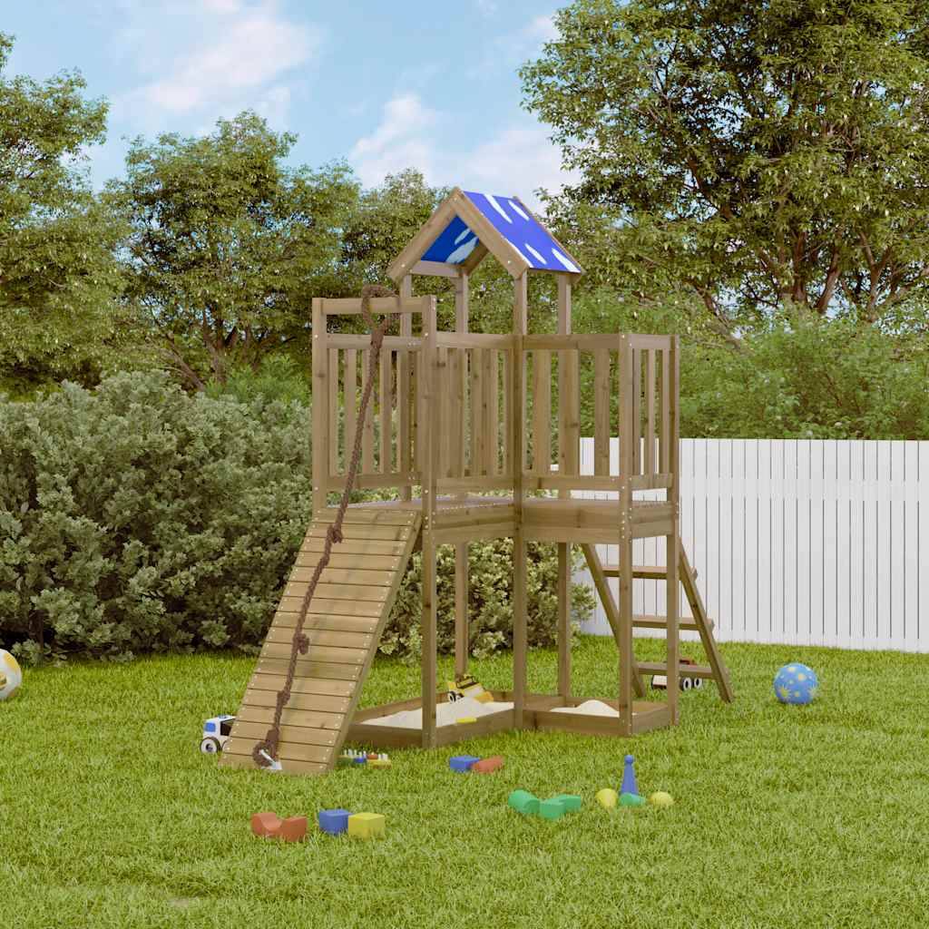 Aire de jeux d'extérieur - Jeu Plein air enfant bois de pin imprégné-JU1666 - Image 2