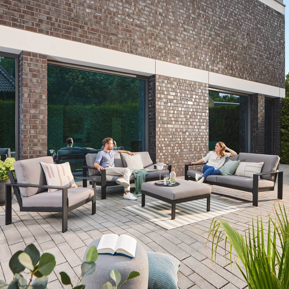 Home Deluxe - Salon de jardin aluminium HOME DELUXE RIO XL - anthracite - Image 3
