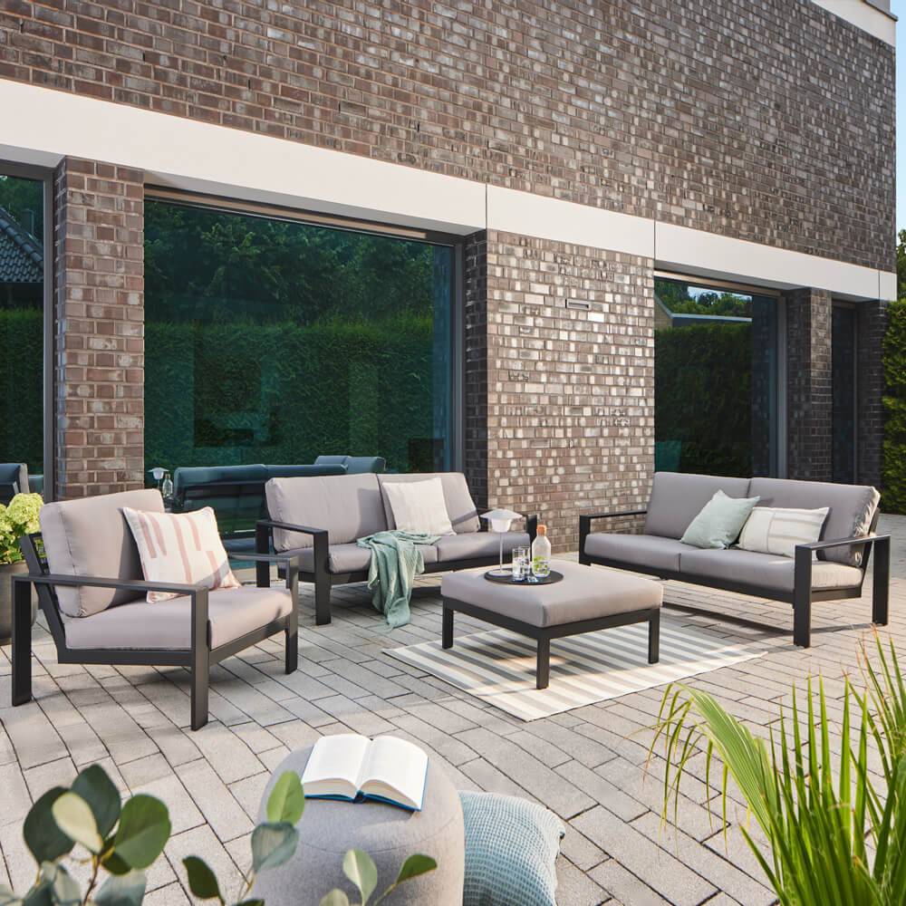 Home Deluxe - Salon de jardin aluminium HOME DELUXE RIO XL - anthracite - Image 2