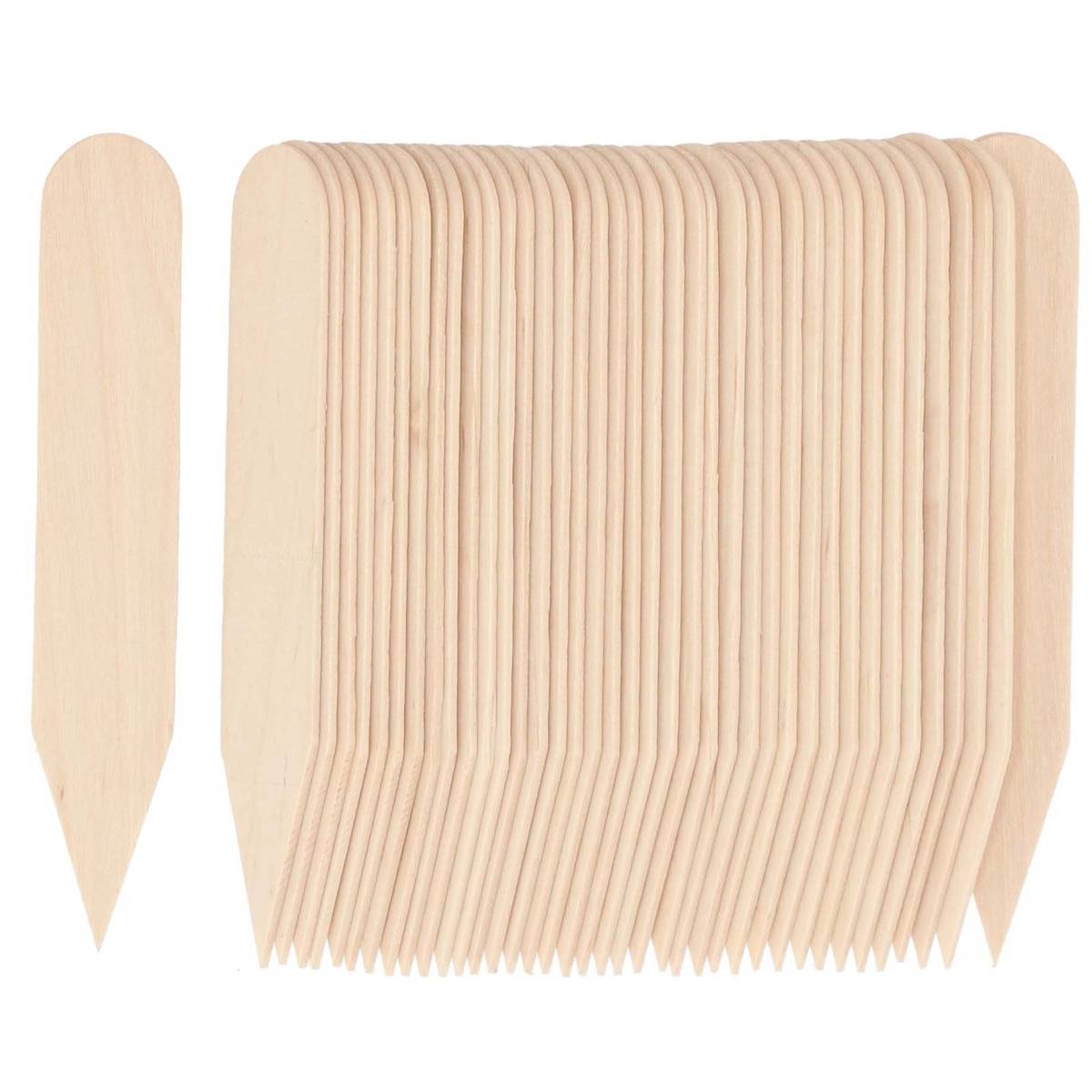 Esschert Design - Etiquettes pour plantes en bouleau (Lot de 40) - Image 1