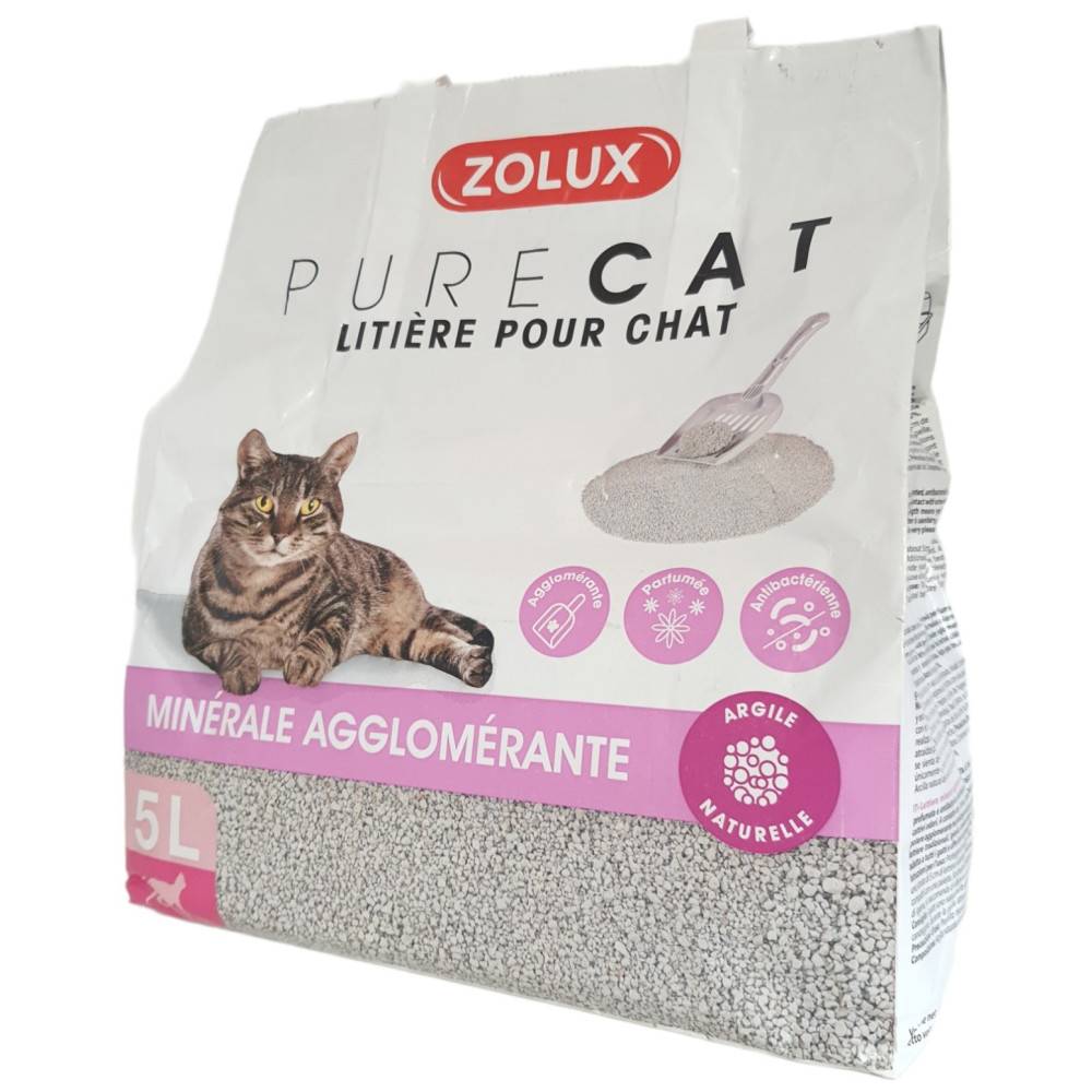 Zolux - Litière minérale agglomérante parfumé 5 Litres soit 4.34 kg pour chat