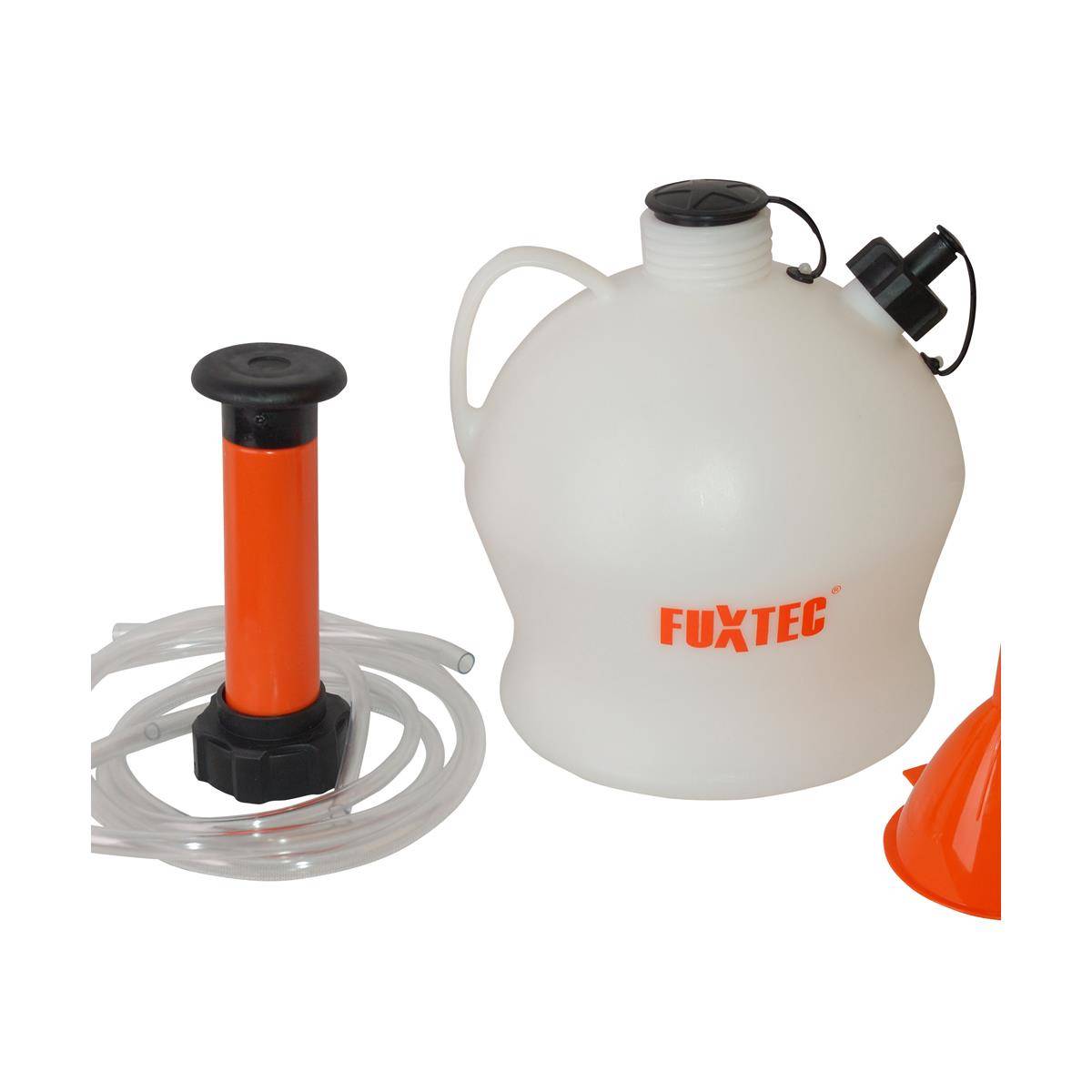 Pompe vidange huile moteur - FUXTEC FX-AP4L - 4L, manuelle, huile debroussailleuse, tondeuse, taille haies - Image 5