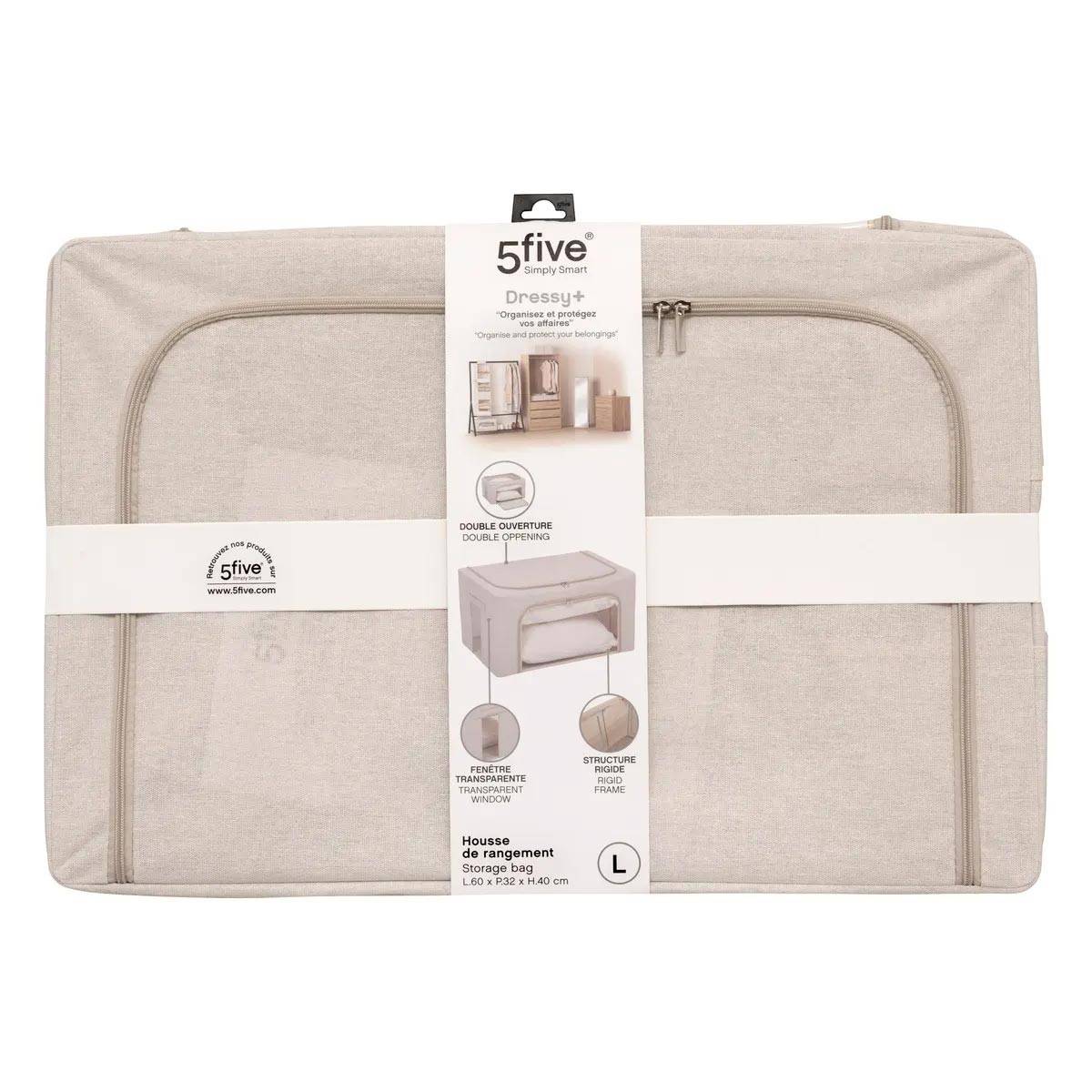 Housse de Rangement Double Ouverture "Dressy" 60cm Beige - Image 6