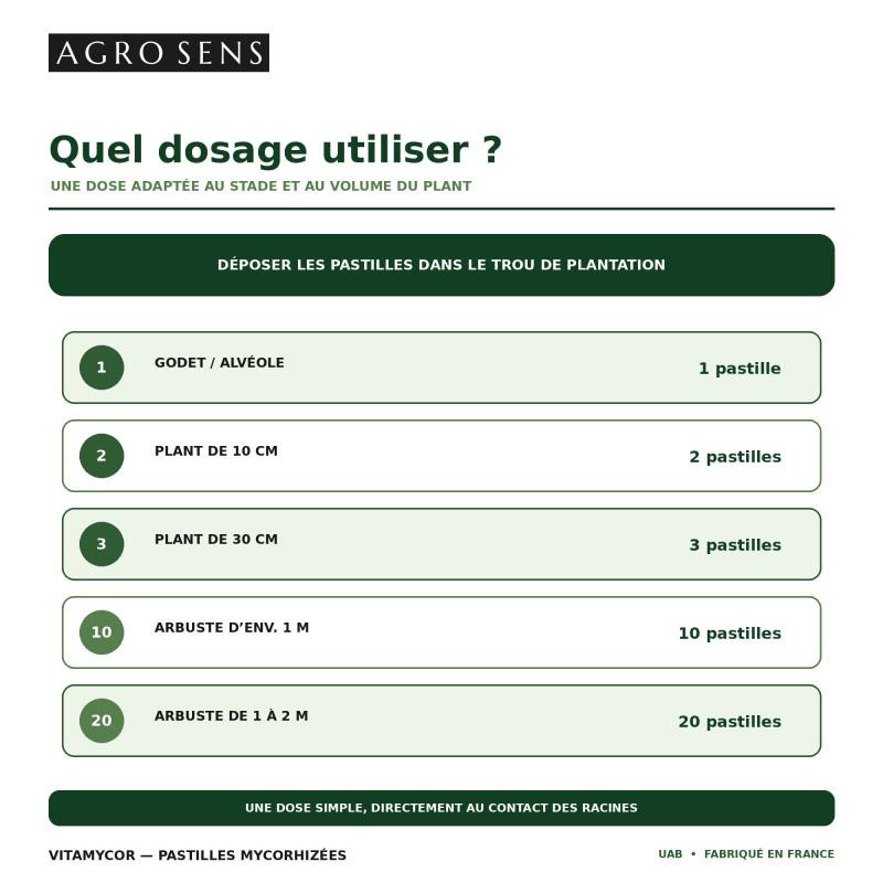 VitaMycor Pastilles - Mycorhizes pour plantations - Agro Sens - Sachet 500 Pastilles - Image 5
