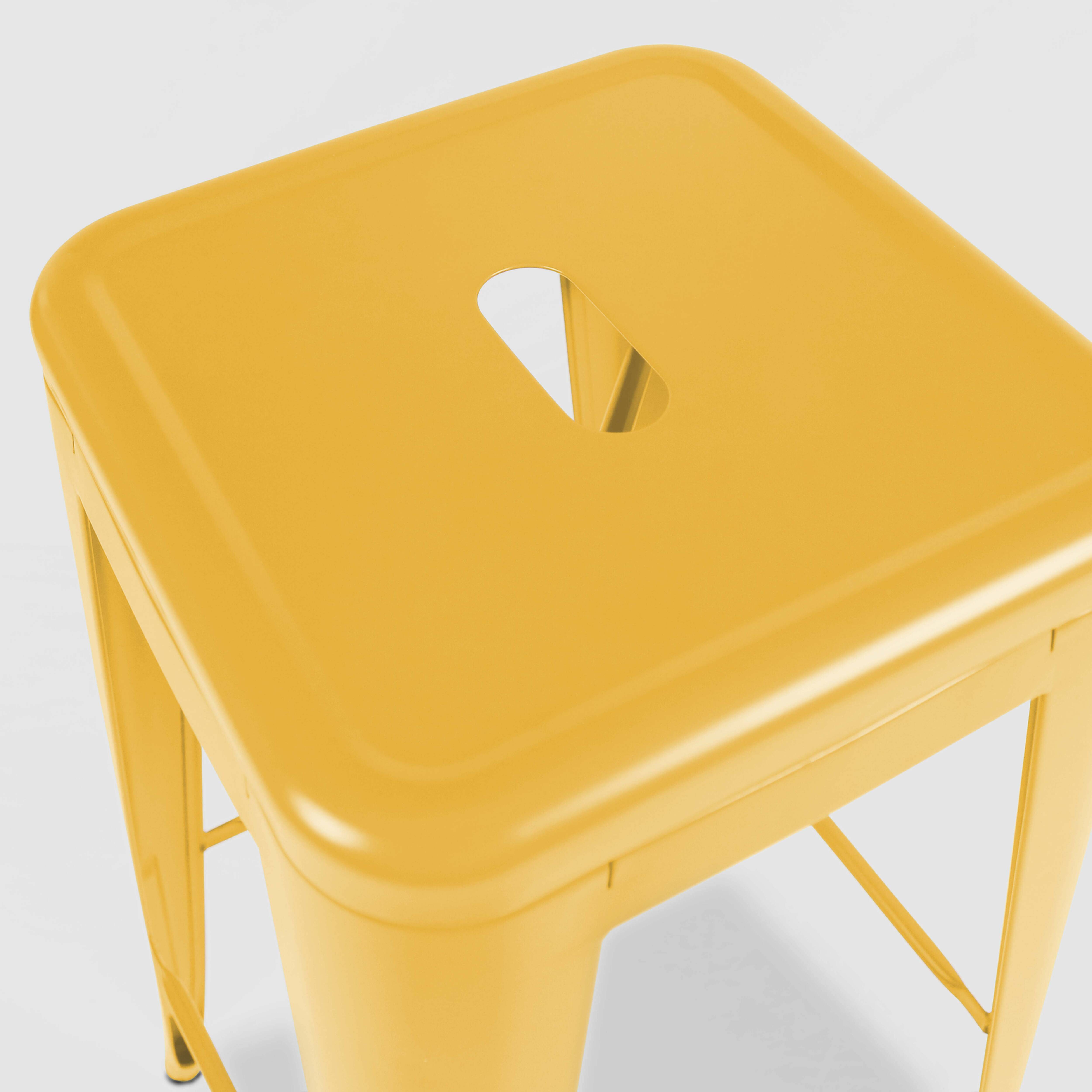 Oviala - Tabouret de bar en métal jaune mat  Indus - Oviala - Image 4