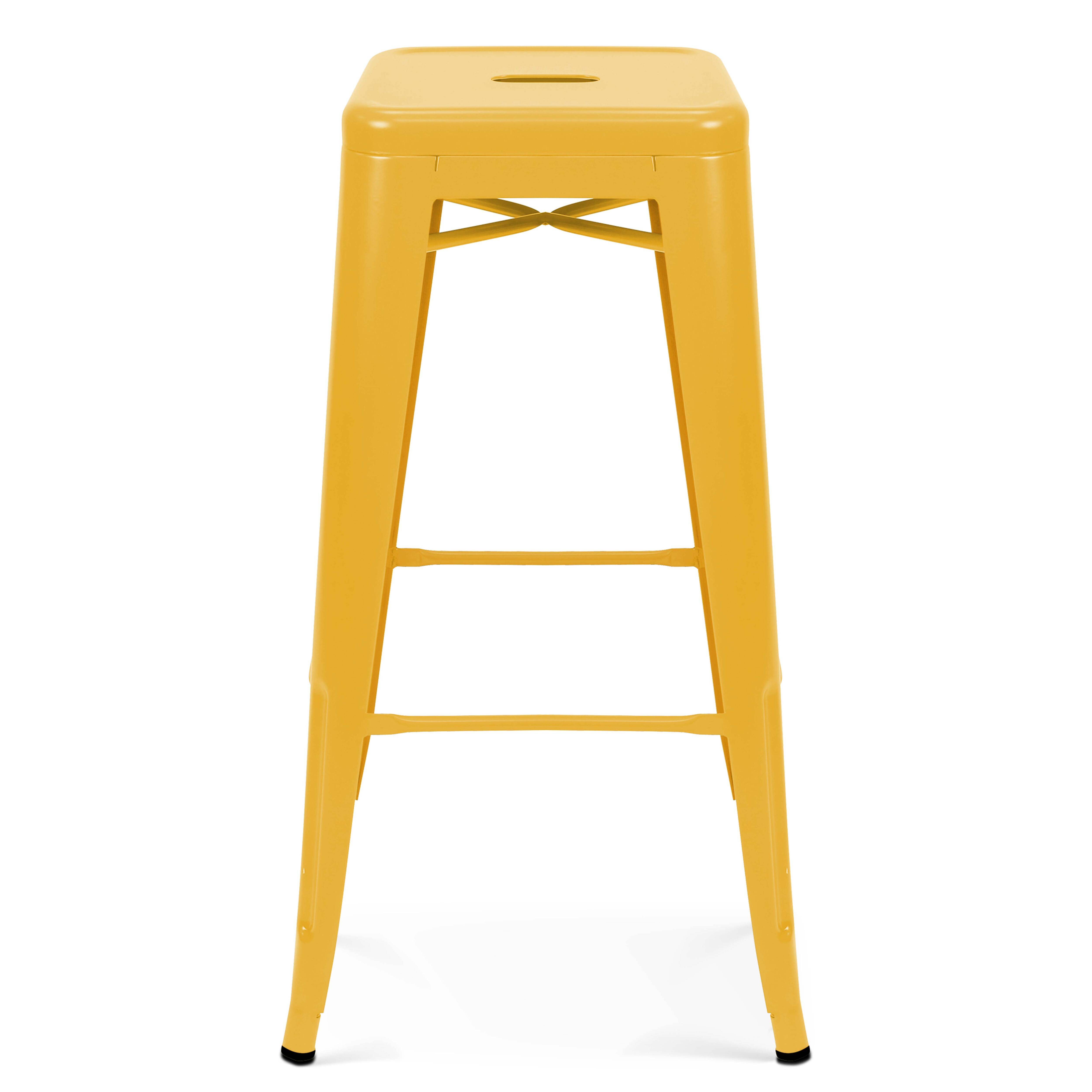 Oviala - Tabouret de bar en métal jaune mat  Indus - Oviala - Image 3
