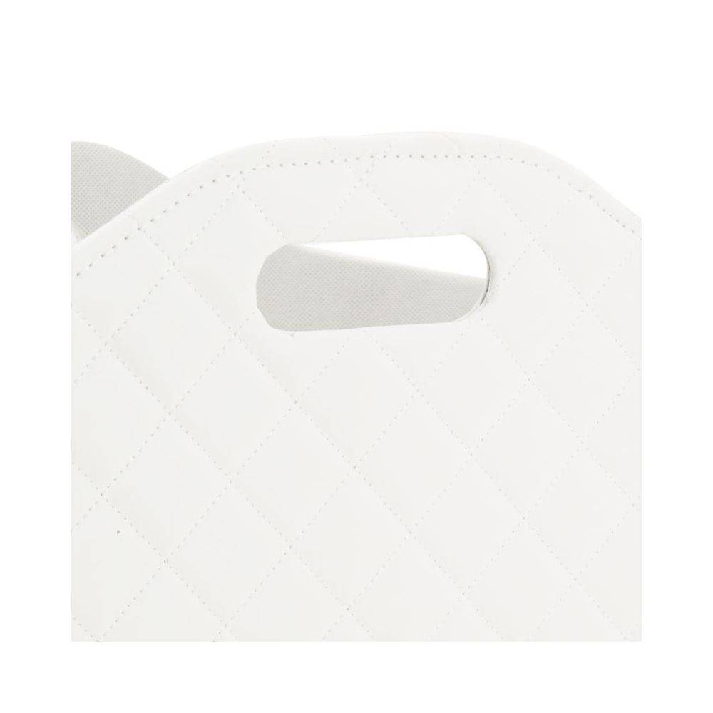 Aubry Gaspard - Corbeille porte-revues en simili matelassé blanc - Image 4