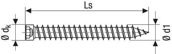 Vis SPAX Châssis Bois Torx - Ø7.5 x 210 mm - Tête plate fraisée - Filetage Total Boite de 100 - 1031010752105 - Image 2
