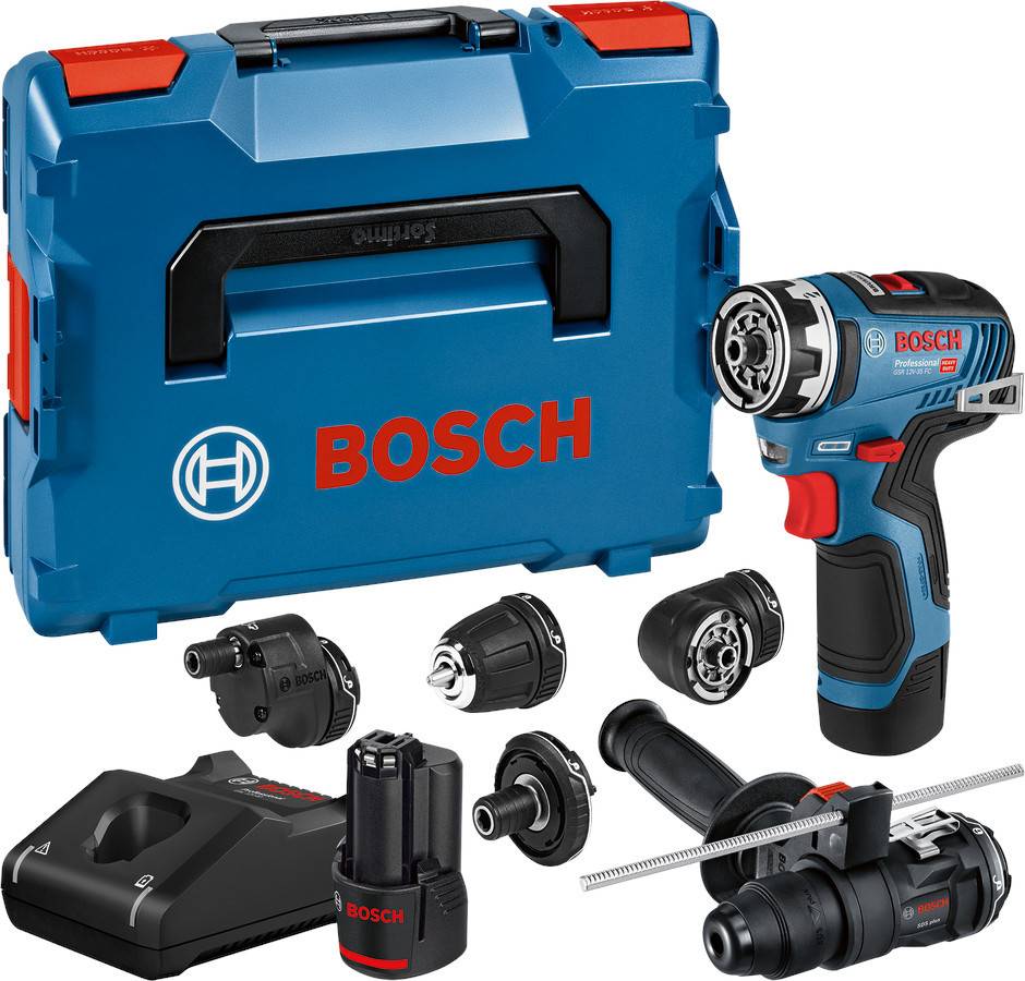 Bosch - Perceuse-Visseuse 12V 3Ah GSR 12V-35 FC L-BOXX + accessoires | 06019H3008 - Bosch