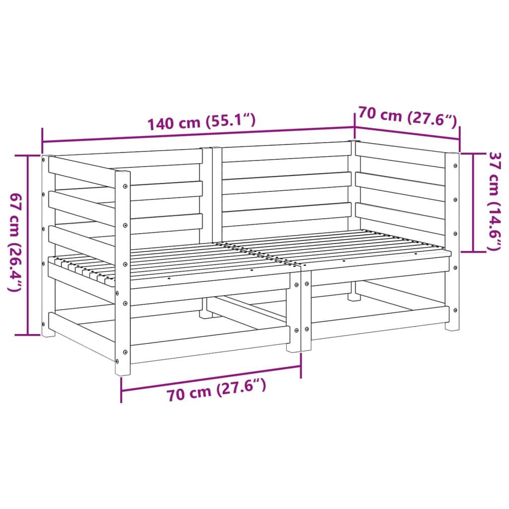 ComfortXL - Petit Salon de Jardin 2 pcs en Bois de Pin Massif Brun Sièges d'Angle Modulables Design Latté pour Petit Patio – ComfortXL Outdoor Living - Image 7