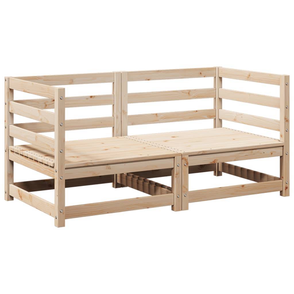 ComfortXL - Petit Salon de Jardin 2 pcs en Bois de Pin Massif Brun Sièges d'Angle Modulables Design Latté pour Petit Patio – ComfortXL Outdoor Living - Image 2