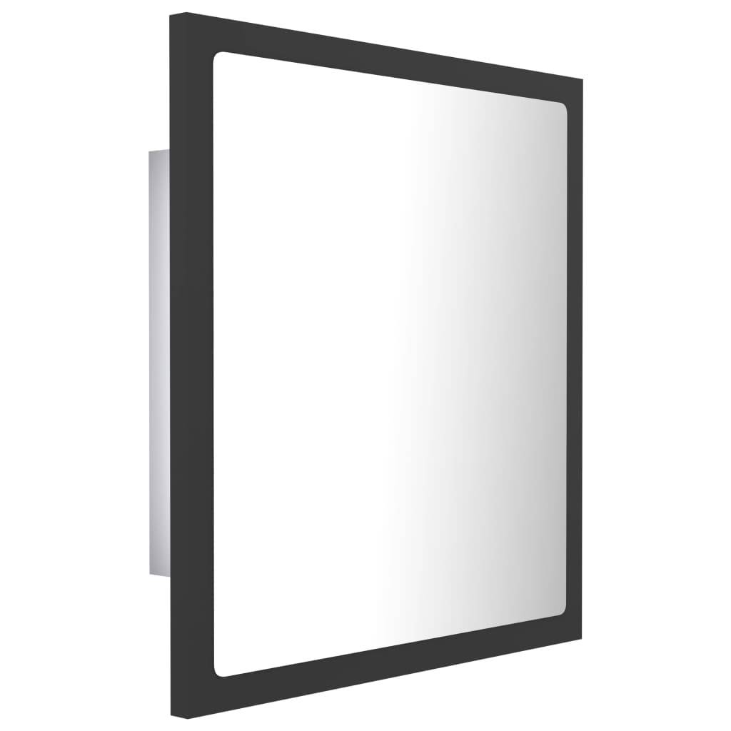 Helloshop26 - Miroir à led de salle de bain 40 x 8,5 x 37 cm acrylique gris - Image 1