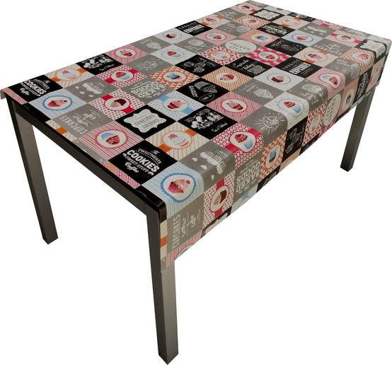 Nappe Composition PVC Base Polyester Anti-taches Muffins Taille 140X160 CM - Image 1