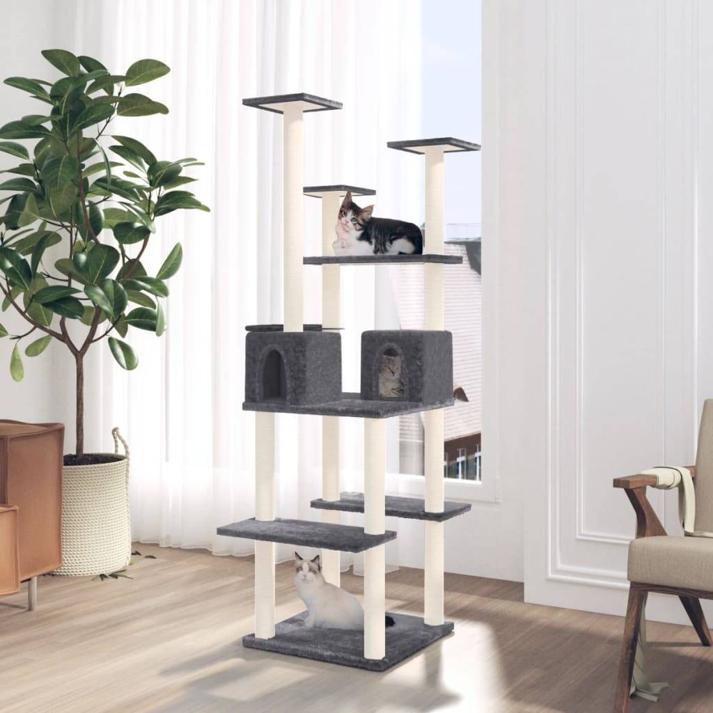Vidaxl - Arbre à chat avec griffoirs en sisal Gris foncé 167 cm vidaXL 171611 - Image 1