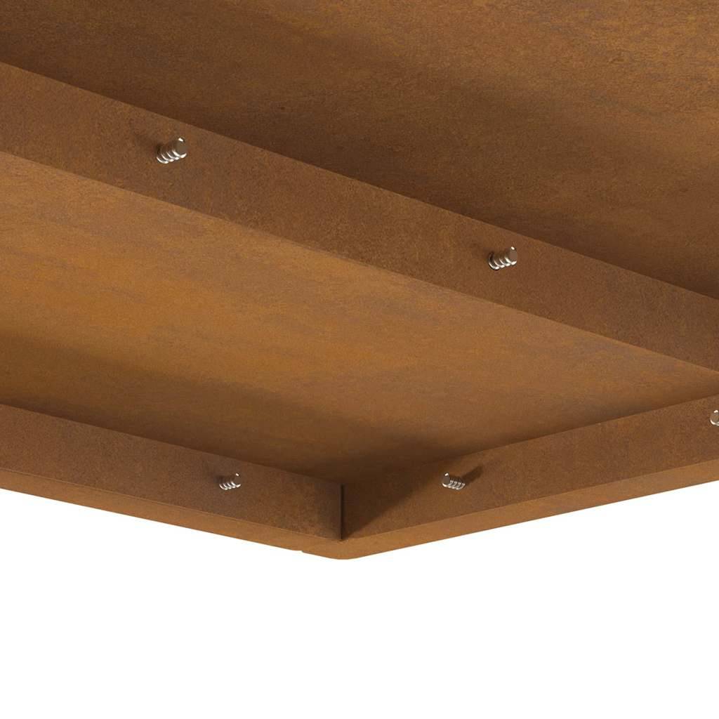 ComfortXL - Brasero de jardin carré en acier design moderne pour terrasse Marron 60cm – ComfortXL Outdoor Living - Image 9