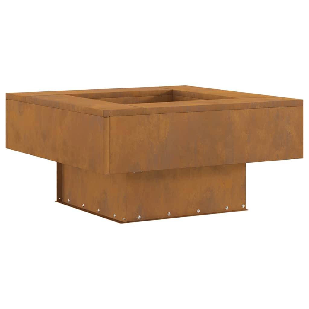 ComfortXL - Brasero de jardin carré en acier design moderne pour terrasse Marron 60cm – ComfortXL Outdoor Living - Image 2