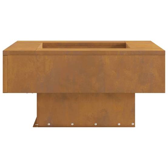 ComfortXL - Brasero de jardin carré en acier design moderne pour terrasse Marron 60cm – ComfortXL Outdoor Living - Image 6