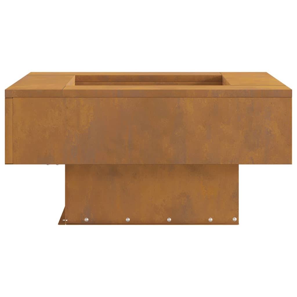 ComfortXL - Brasero de jardin carré en acier design moderne pour terrasse Marron 60cm – ComfortXL Outdoor Living - Image 6