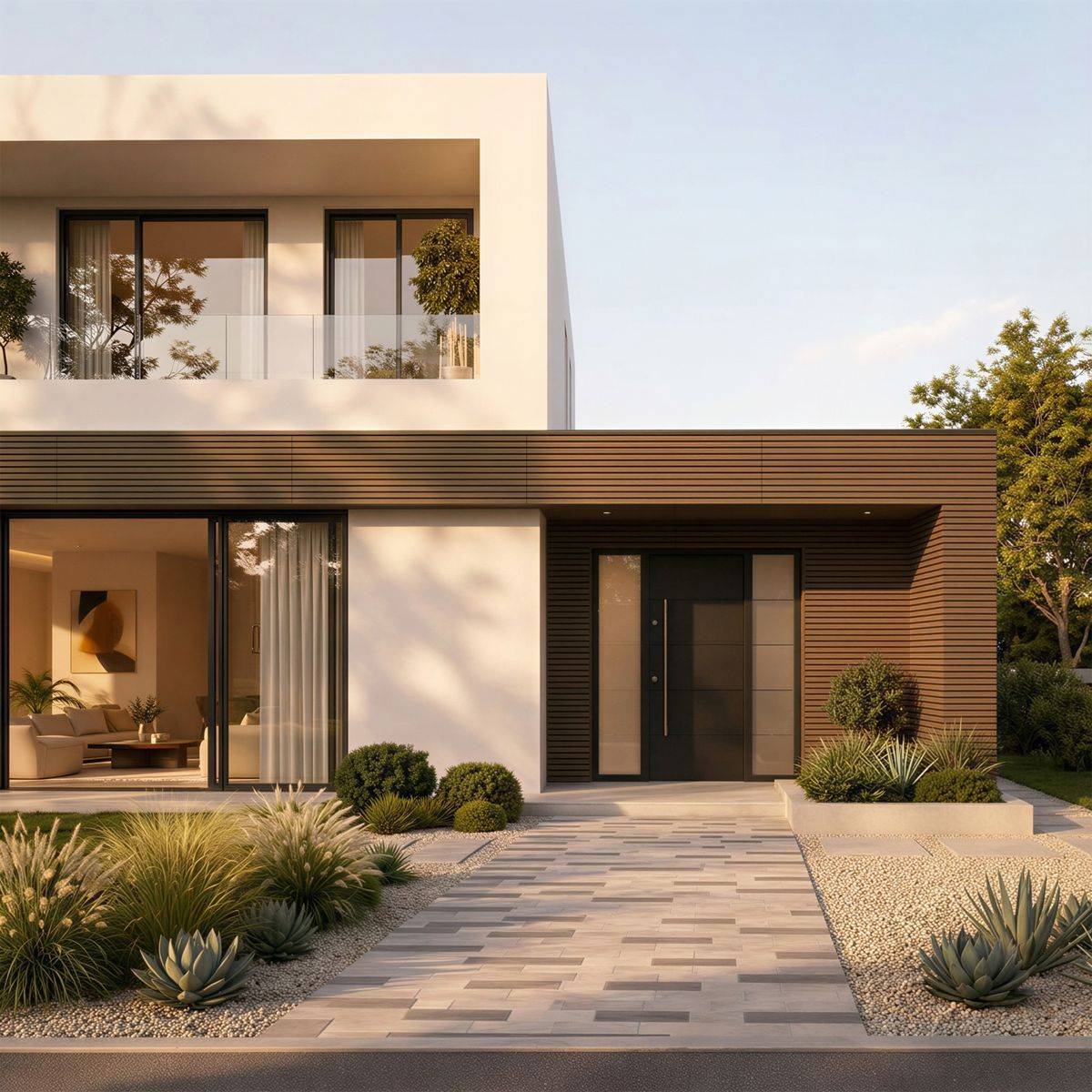 Decklinea - Kit Bardage Composite MEZZO Moka - Superficie : 30m² - Dimension des lames : 220x17,8x2,3 cm - Aspect mat - Image 2