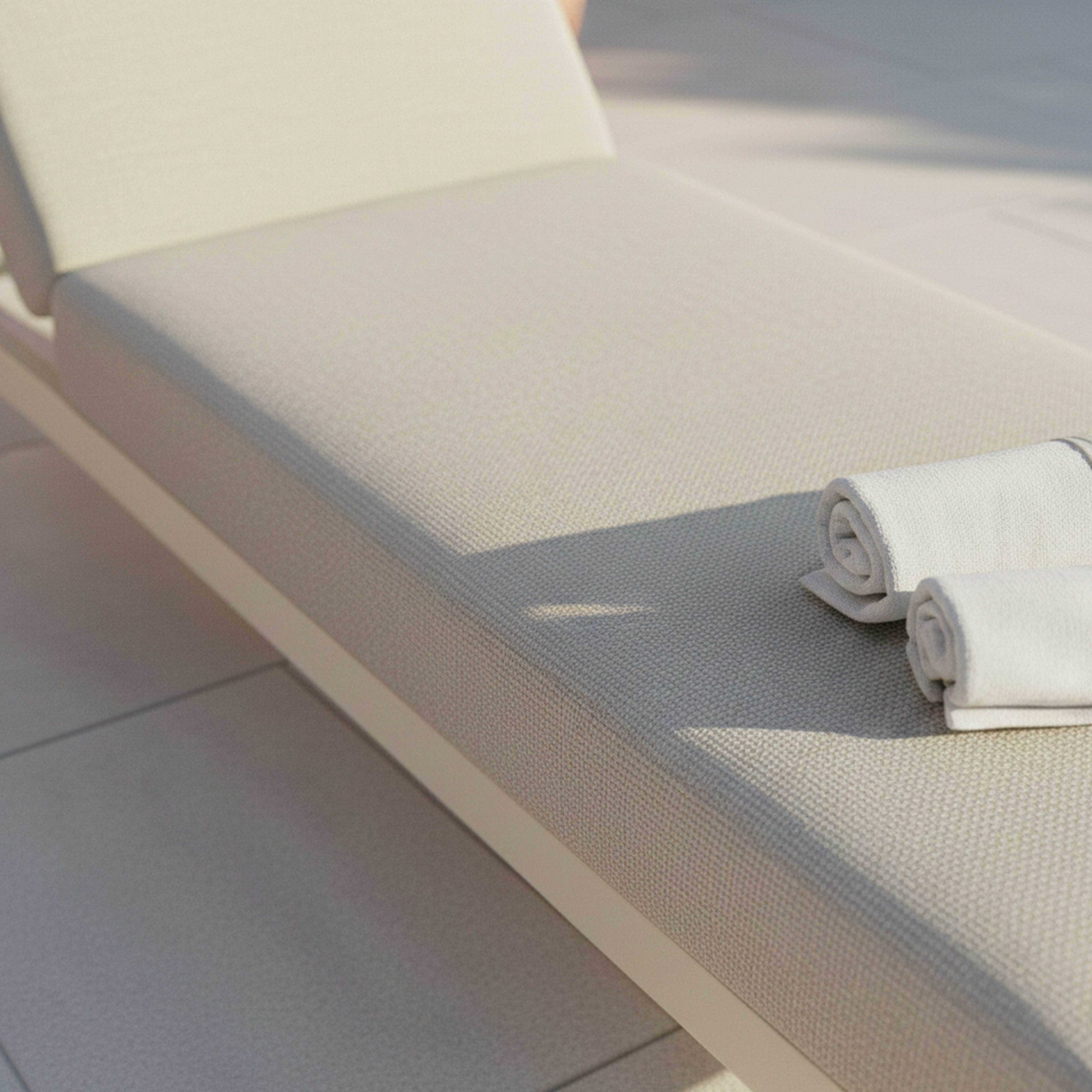 Oviala - Bain de soleil inclinable en aluminium crème Galapagos - Oviala - Image 3