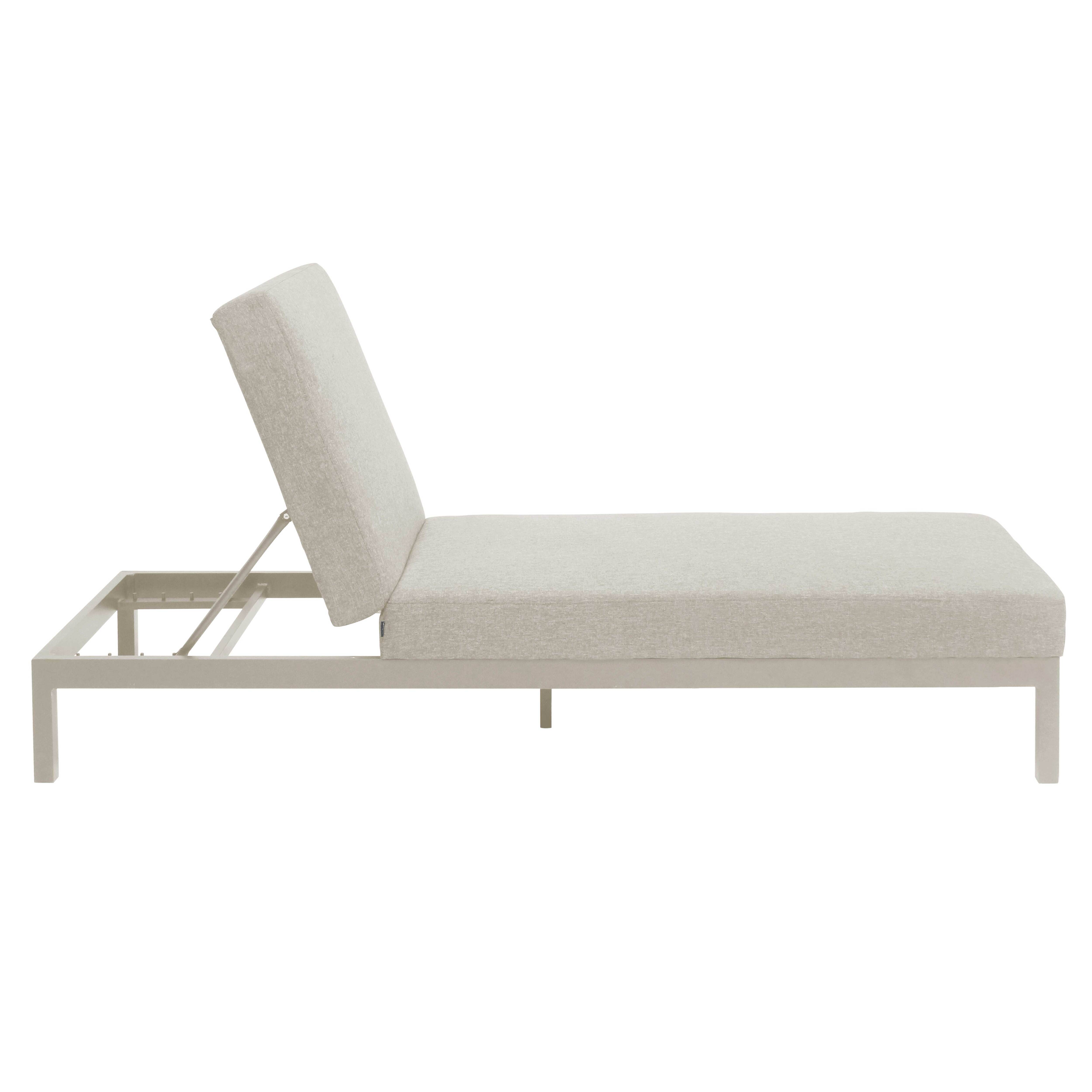 Oviala - Bain de soleil inclinable en aluminium crème Galapagos - Oviala - Image 5