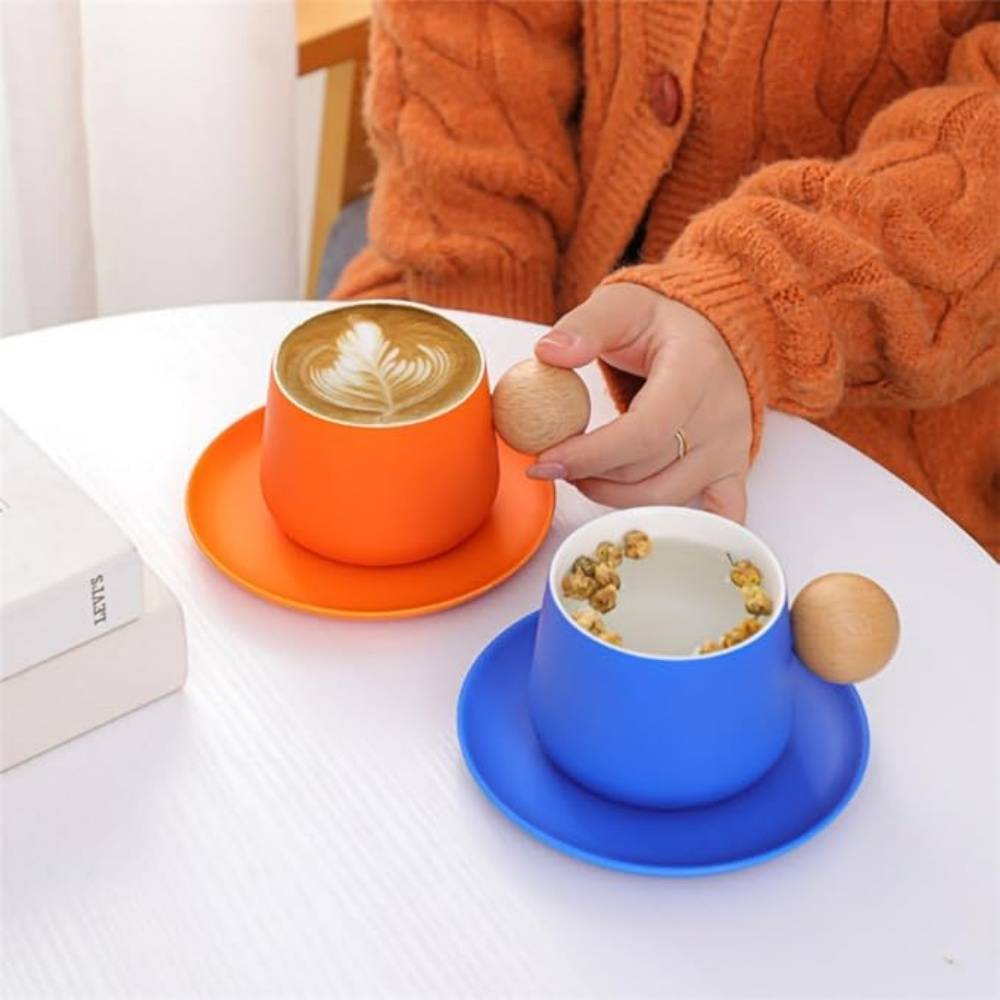 Set Tasses Café Céramique Orange - Gamm vert