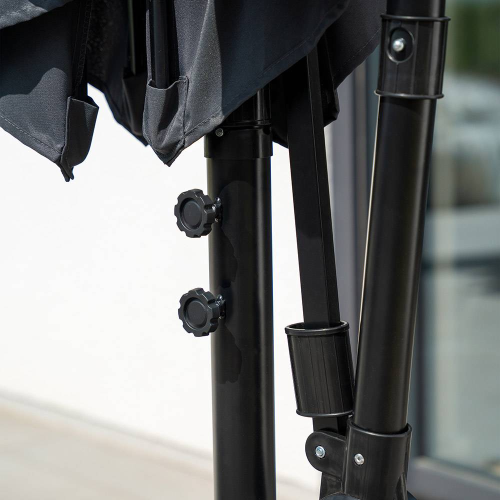 Home Deluxe - HOME DELUXE Parasol déporté avec housse SOLANA - Anthracite | Parasol déporté, parasol avec manivelle, parasol inclinable, - Image 10
